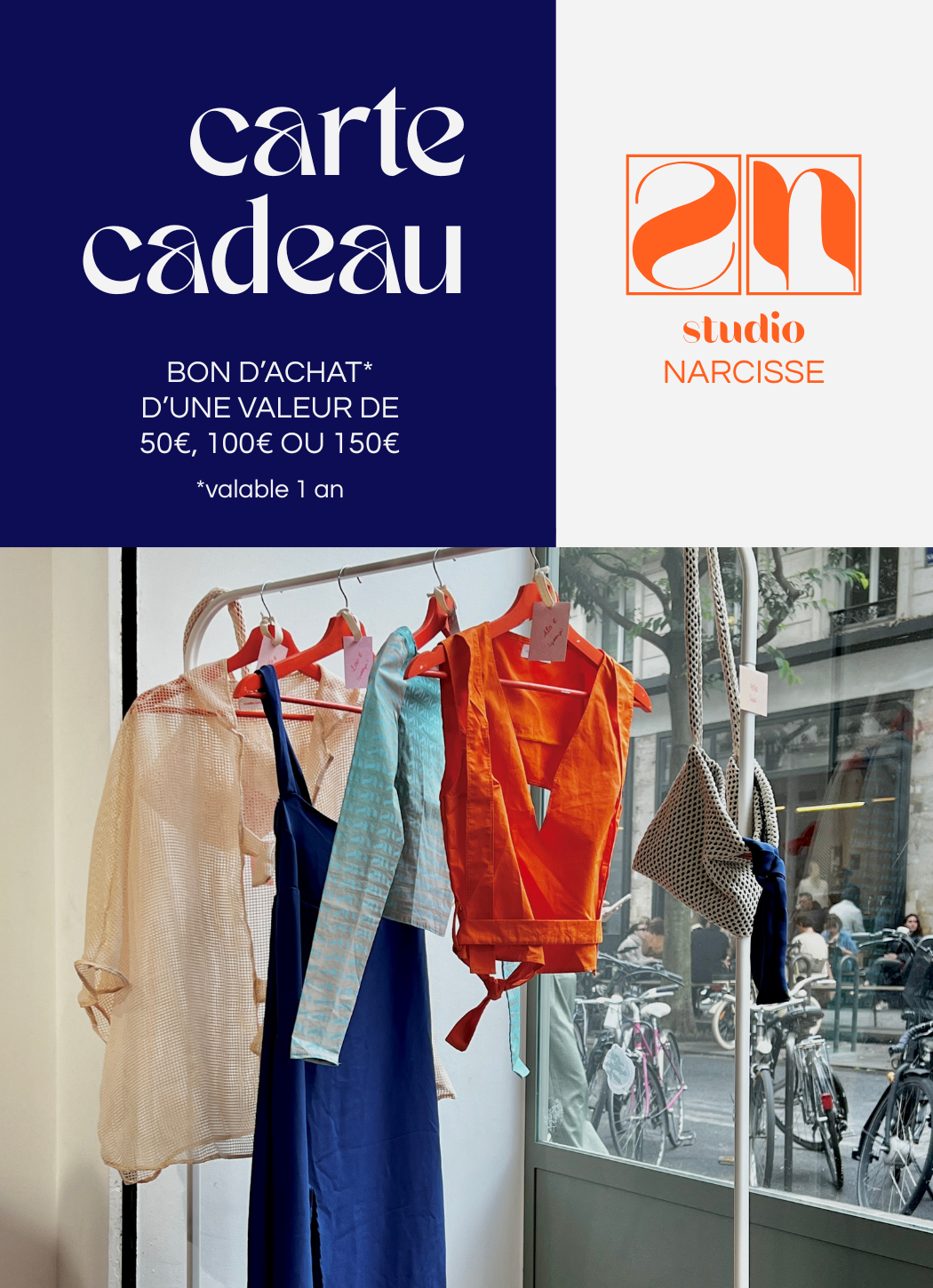 Carte cadeaux 50€, 100€ ou 150€